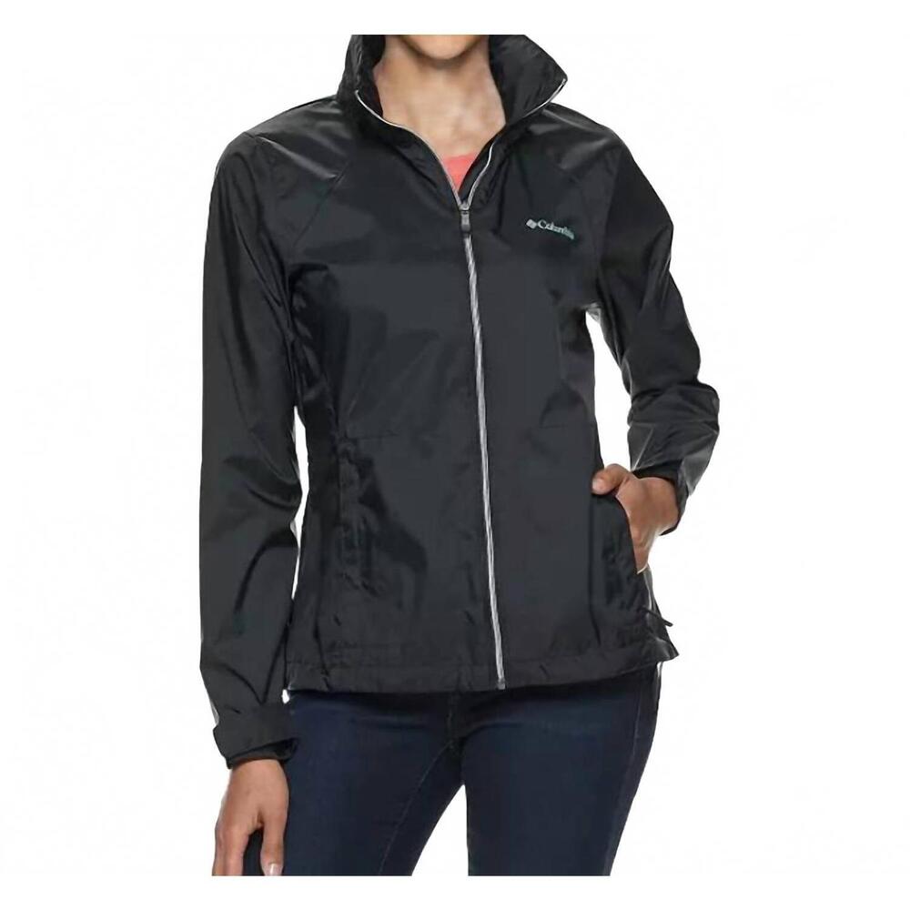 NEW COLUMBIA waterproof switchback iii hooded jacket in black